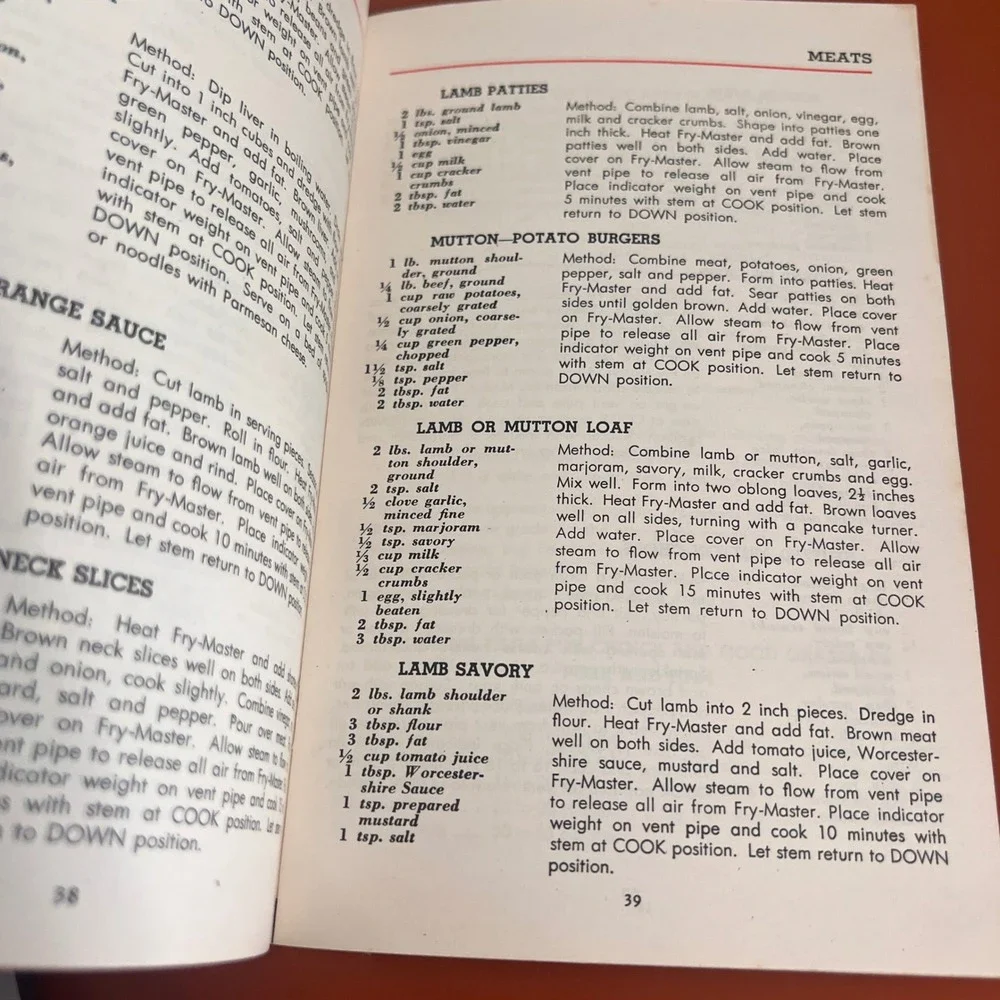 Vintage Presto Cooker Fry-Master Model 400 Recipe Instruction Booklet Manual